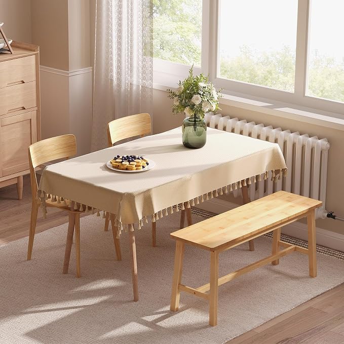 HOOBRO 39.3'' Bamboo Dining Bench, Farmhouse Table Bench, Kitchen & Living Room Furniture, Easy to Assemble, Sturdy and Stable, Natural YL03CD01G2