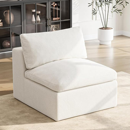 36 Inch Middle Seat | Modular Sectional Couch Sofa | Ivory White