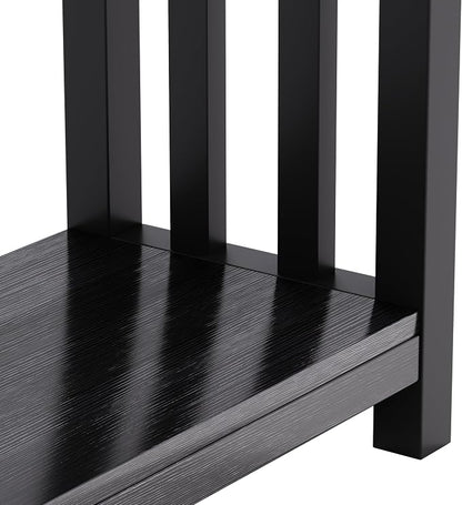 ChooChoo 39" Black Entryway Table with Drawer, Narrow Console Table with Storage Shelf, Sofa Table for Living Room, Entryway, and Hallway