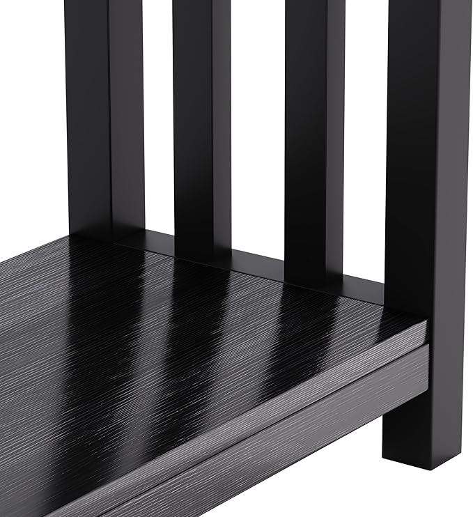 ChooChoo 47" Black Entryway Table with Drawer, Narrow Console Table with Storage Shelf, Sofa Table for Living Room, Entryway, and Hallway