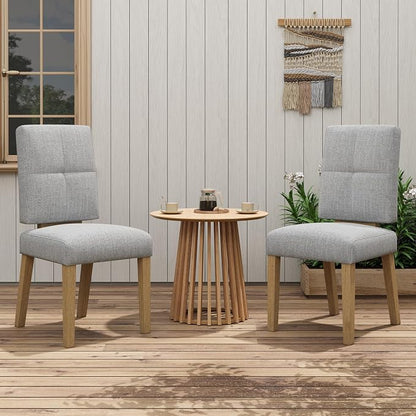 HOMRELEXA Wooden Dining Chairs Set of 2, Dining Room Chairs with Wood Legs, Cloud-Like Cushion & Reinforcement Structure Design for Kitchen/Living Room/Restaurant, Easy Assembly