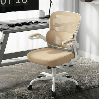 AreShark Office Chair Ergonomic Desk Chairs with Adjustable Lumbar Support, High Back Breathable Mesh Chair with Wheels& Flip-up Armrests,Rolling Swivel Comfy Task Computer Chair for Home Work Gaming