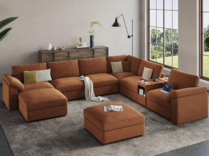 EASE MOOSE Modular Sectional Sofa,Oversized L Shape Deep Seat Modular Sofa