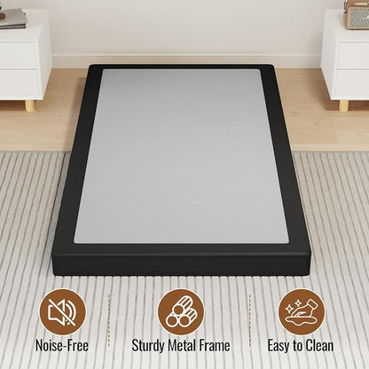 Twin Size 5 Inch Box Spring - Heavy Duty Metal Mattress Foundation (2500lbs Capacity), Noise-Free, Easy Assembly