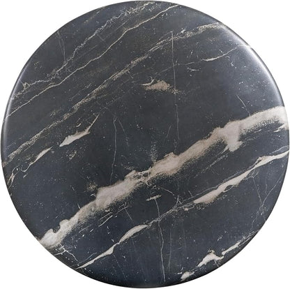 JONATHAN Y Black Marble Polyresin Accent Table, 13" x 16.75" Modern Minimalist Column Side Table, Indoor/Outdoor Faux Marble Pedestal End Table & Plant Stand TBL1101C
