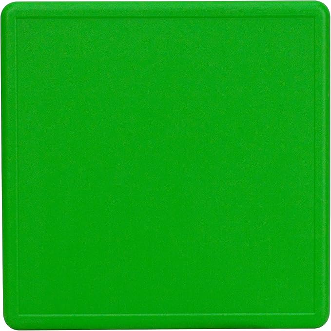 Flash Furniture Wren 24'' Square Green Plastic Height Adjustable Activity Table