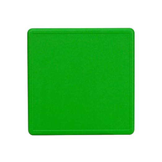 EMMA + OLIVER 24" Square Green Plastic Height Adjustable Activity Table
