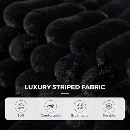 MAXYOYO Convertible Sofa Bed, 2 in 1 Folding Couch Bed for Small Space, Pull Out Loveseat Sofa Couch with Large Back Pillow, Plush Faux Fabric Lounge Couch for Living Room, Apartment, Black