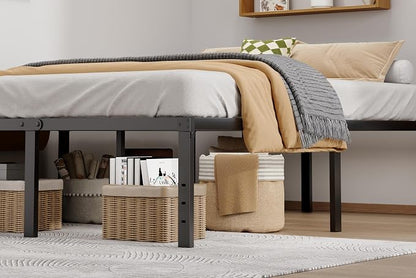 LUMUNANCE Metal Bed Frame Full Size - 18 Inch Heavy-Duty Full Platform Bed Frame No Box Spring Needed, Easy Assembly, Noise-Free, Sturdy Mattress Foundation, Underbed Storage Space