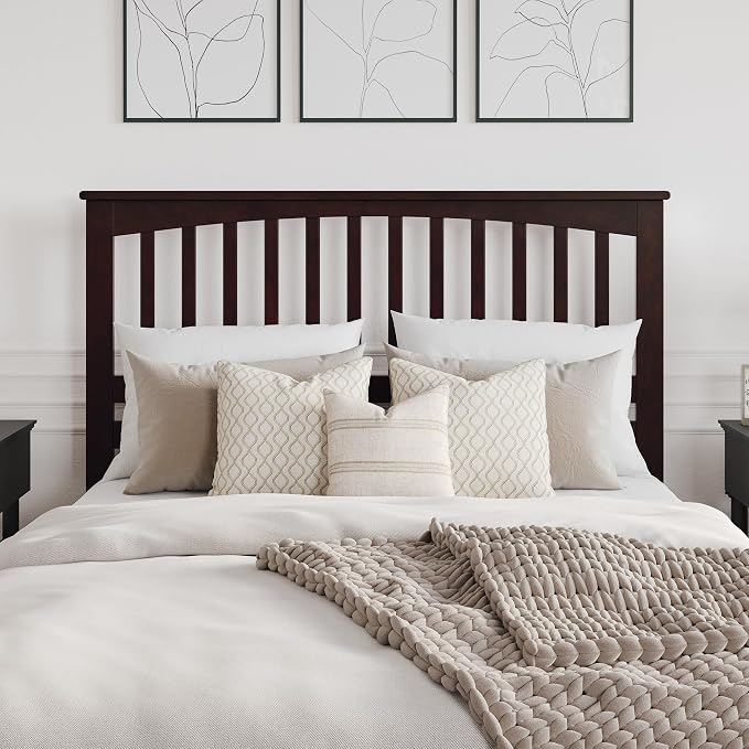 AFI, Mission Queen Solid Wood Headboard, Espresso
