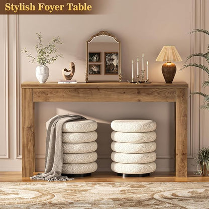 Armocity Console Table, 47" Farmhouse Wood Entryway Table, Sofa Tables Narrow Long Behind Couch, Entry Table for Entrance, Hallway, Living Room, Brown Oak