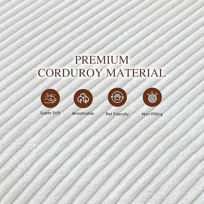 Sectional Couches for Living Room Cloud Couch with Ottoman, Upholstered Boneless Couches Modern Modular L Shaped Couch 3 Seater Sofa, No Assembly Required, Washable Covers, White