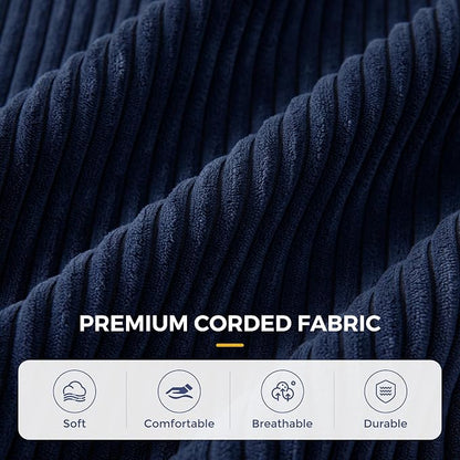 MAXYOYO Modular Sectional Sofa Couch, Foldable U Shaped Cloud Couch with Pillows, Tufted 6-Seat Boneless Lounger Floor Sofa Bed for Living Room, No Assembly Required, Navy