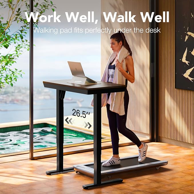 HUANUO Electric Standing Desk with Drawers, 35 X 20 Inch Electric Adjustable Height Desk, Quick Install One-Piece Tabletop with USB Charging Ports, Sit to Stand Up Desk for Home Office, Black Walnut
