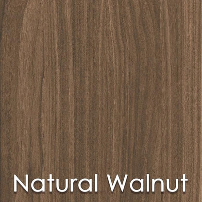 Linea Italia Curved Modern Office Desk Easy to Assembly 2 Panel Reception Counter for Lobby, Salon, 124" x 49", Walnut