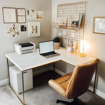 Kaboon 48x18 inches Tabletop, Solid One-Piece Desktop for Sit Stand Desk, Double Desks, L Desk DIY,Wood Countertop Home or Commercial Use,1 inch Thick, White Rock