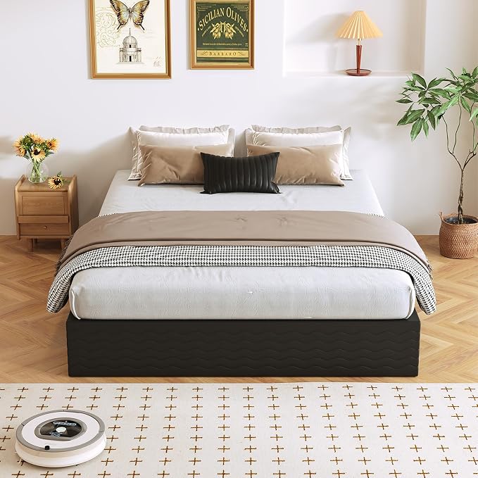 10 Inch High Profile Queen Box Spring, Heavy Duty Metal Frame Mattress Foundation with Fabric Cover, Easy Assembly, Noise-Free (10 Inch, Queen)