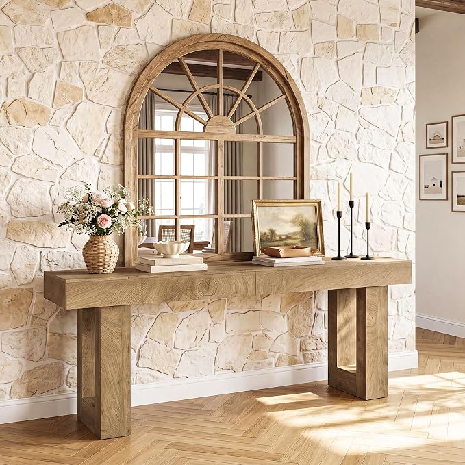 Tribesigns 78.74-Inch Extra Long Console Table | Wooden Rectangular Sofa Table Behind The Couch, Farmhouse Entryway Table for Entrance, Hallway, Living Room