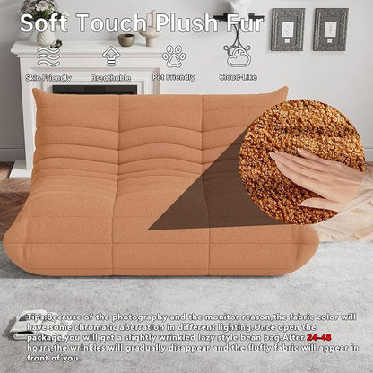 WHGBJA Bean Bag Chairs for Adults with Memory Foam Couch, Loveseat Sofa Chair for Bedroom, Living Room, Reading, Gaming Floor Sofa Couch, Boneless, Comfy
