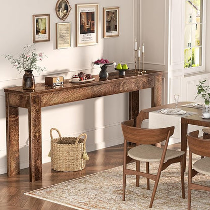Armocity Console Table, 47" Farmhouse Wood Entryway Table, Sofa Tables Narrow Long Behind Couch, Entry Table for Entrance, Hallway, Living Room, Cracked Oak