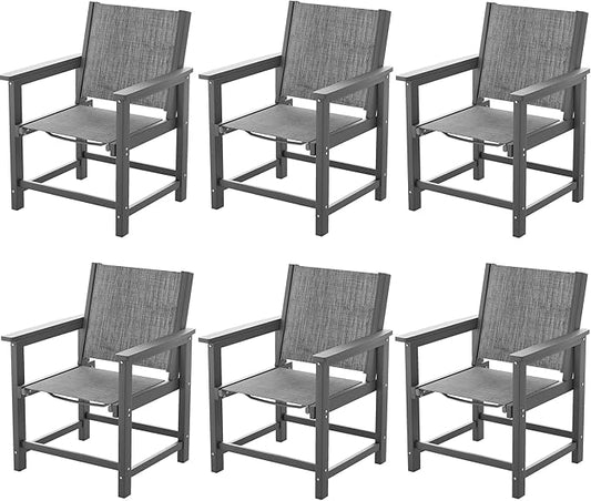 UDPATIO HDPE Patio Dining Set, Heavy Duty Extra-Wide Outdoor Chairs with 360 lb Load Capacity, Easy to Assembly, All-Weather Seating for Patio, Pool, Garden, Backyard
