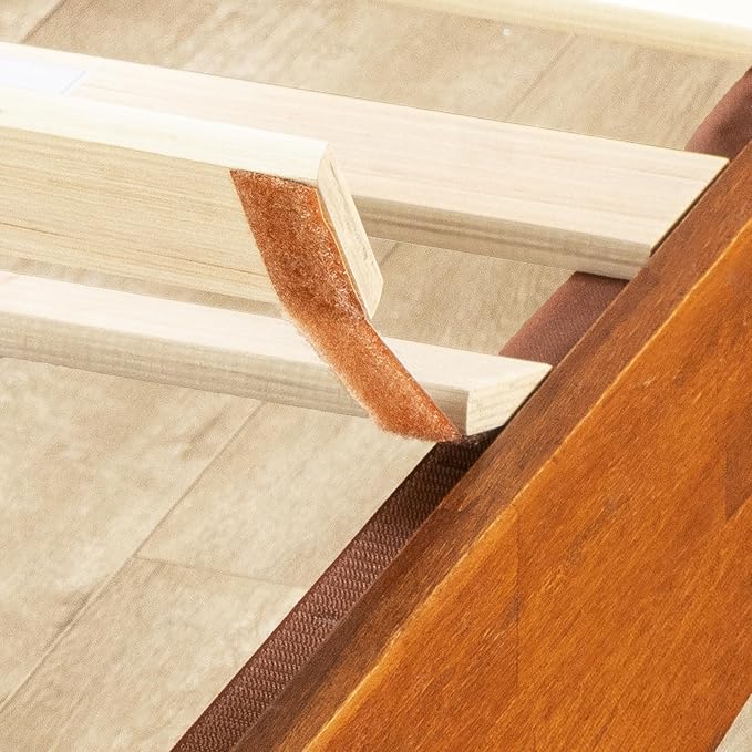 Mellow Naturalista Grand - 12 Inch Solid Wood Platform Bed with Wooden Slats - No Box Spring Needed - Twin (Cherry)