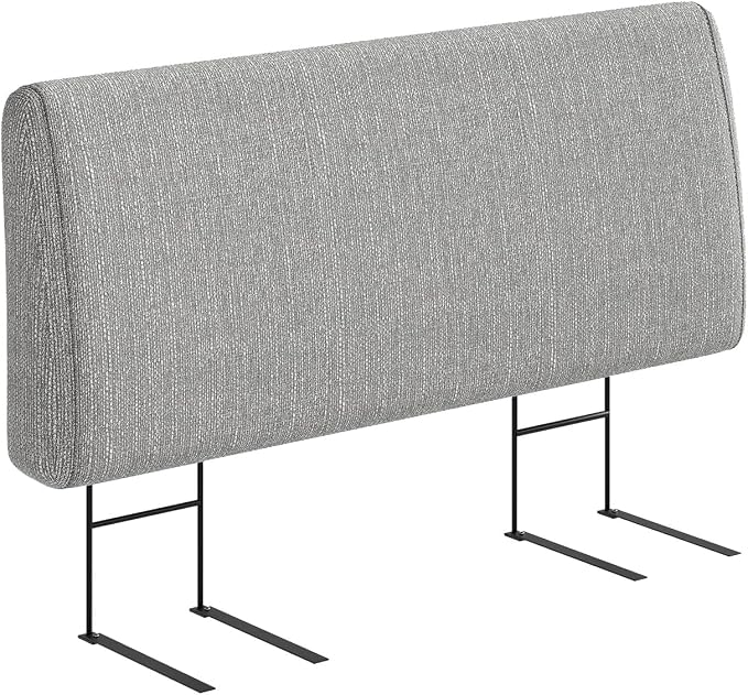 4.7” Headboard for Full Size Bed, No Drill Needed, Gray | 5-Min Assembly, Upholstered Headboard for 8–14 Inch Mattress, Washable Cover, Perfect for Renters Dorm Kids Pet