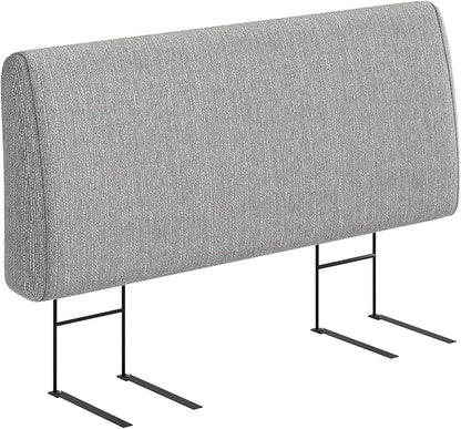 4.7” Headboard for Full Size Bed, No Drill Needed, Gray | 5-Min Assembly, Upholstered Headboard for 8–14 Inch Mattress, Washable Cover, Perfect for Renters Dorm Kids Pet