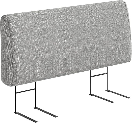 4.7” Headboard for Full Size Bed, No Drill Needed, Gray | 5-Min Assembly, Upholstered Headboard for 8–14 Inch Mattress, Washable Cover, Perfect for Renters Dorm Kids Pet