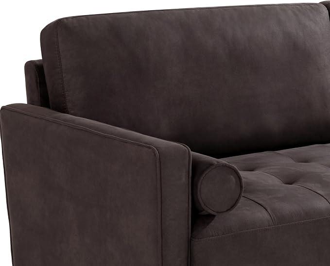 Studio Living® Lexington 75.6" Sofa, Modern Design, Pocket Coil Comfort, Easy Assembly, Faux-Suede Fabric, Charcoal