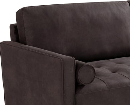 Studio Living® Lexington 75.6" Sofa, Modern Design, Pocket Coil Comfort, Easy Assembly, Faux-Suede Fabric, Charcoal