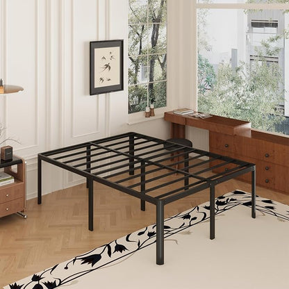 Yicensen 20 Inch High California King Bed Frames with Rounded Corner Legs, Heavy Duty Cal King Metal Platform Bed Frame No Box Spring Needed, Easy Assembly, Noise Free, Black