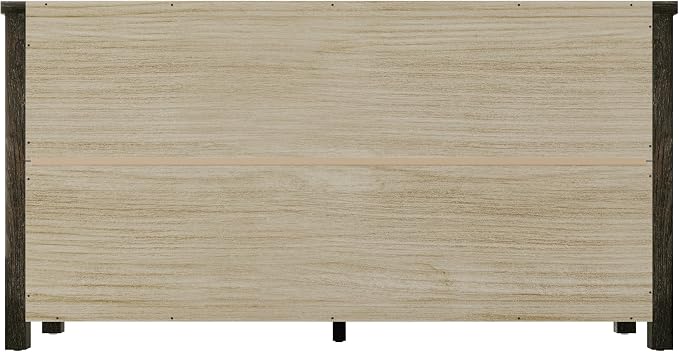 HOME DESIGN Racine Modern Rustic 6 Drawer Bedroom Dresser with Spacious Storage Drawers & Modern Farmhouse Design