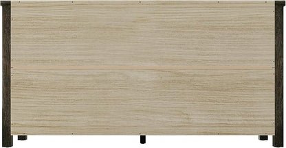 HOME DESIGN Racine Modern Rustic 6 Drawer Bedroom Dresser with Spacious Storage Drawers & Modern Farmhouse Design