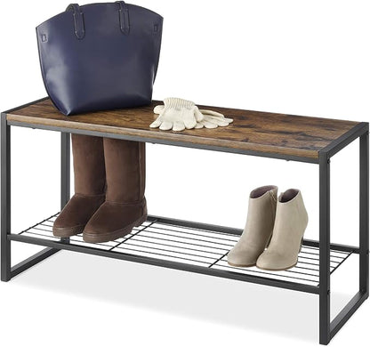 Whitmor Modern Industrial Entryway Bench