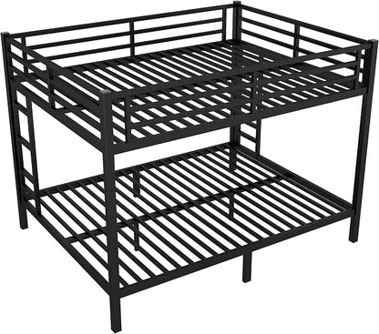 Bellemave Queen Over Queen Bunk Bed for Adults, Teens