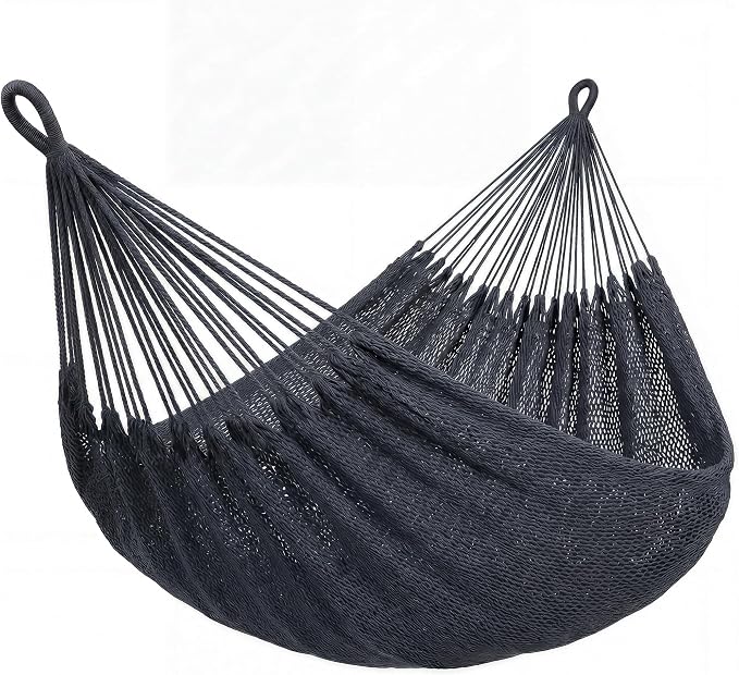 SUNCREAT Hammocks Outdoor Hammock Swing, Extra Large Hammock 2 Person Heavy Duty, Gray