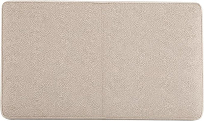 Christopher Knight Home Hillman Boucle Fabric Ottoman with Wood Frame,Rectangular Footrest Bench,Non Storage Ottoman Bench for Living Room Bedroom Entryway Home Decor,Light Brown