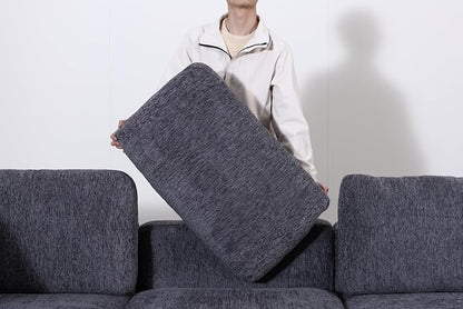ERYE 95-Inch Oversized L Shaped Sectional Sofa 4 Seat Modular Storage Sofa Couch W/Deep Seat,Skin Friendly Plush Chenille Upholstered Convertible Corner Sectional Couch with Ottoman