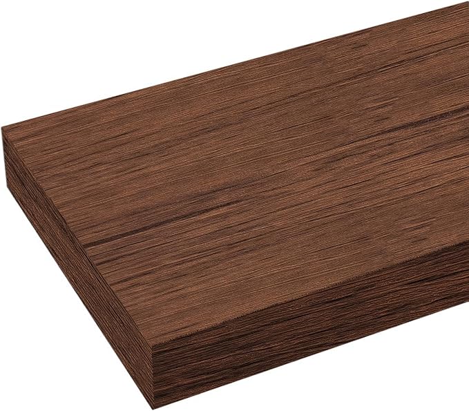 Walnut Floating Shelves for Wall Set of 2,11.8 Inch Wooden Wall Shelves for Bedroom,Bathroom,Kitchen