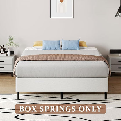 SHOANED Metal Box Spring Full Size - 9 Inch High Profile Heavy Duty Black Bed Base Non Slip Mattress Foundation Box Springs for Full Bed, Easy Assembly, No Noise