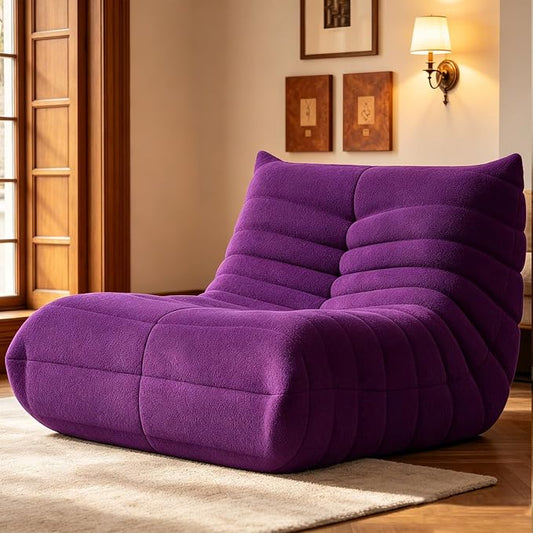 WHGBJA Bean Bag Chair for Adults, Lazy Bean Bag Sofa for Bedroom, Living Room, Reading, Gaming Floor Sofa Chair, Boneless, Comfy
