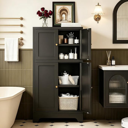 43" H Black Small Pantry Cabinet,Metal Storage Cabinets,Small Food Storage Cabinets