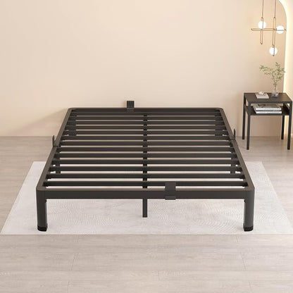 MAF 10 Inch Full Size Metal Platform Bed Frame with Round Corner Legs, 3000 LBS Heavy Duty Steel Slats Support, Noise Free, No Box Spring Needed, Easy Assembly