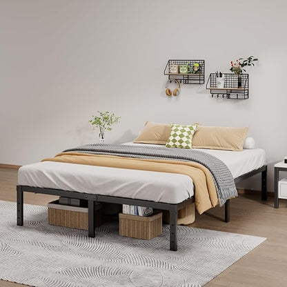 LUMUNANCE Metal Bed Frame King Size - 14 Inch Heavy-Duty King Platform Bed Frame No Box Spring Needed, Easy Assembly, Noise-Free, Sturdy Mattress Foundation, Underbed Storage Space