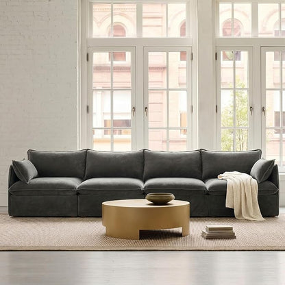 Cloud Modular Sofa, Oversized Deep Seat Comfort, Luxe Chenille | Fully Removable Washable Covers, Memory Foam Seat Cushions, Premium Fabric