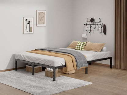 LUMUNANCE Metal Bed Frame Queen Size - 12 Inch Heavy-Duty Queen Platform Bed Frame No Box Spring Needed, Easy Assembly, Noise-Free, Sturdy Mattress Foundation, Underbed Storage Space