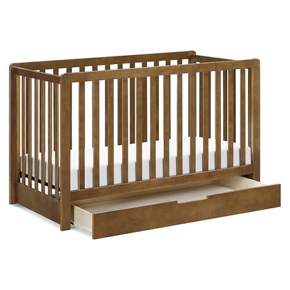 Carter’s by Davinci Colby 4-in-1 Convertible Crib w/Trundle Storage - GREENGUARD Certified, Convertible Baby Crib to Toddler Bed, Daybed, Full-Size Bed - 4 Adjustable Mattress Heights, Walnut