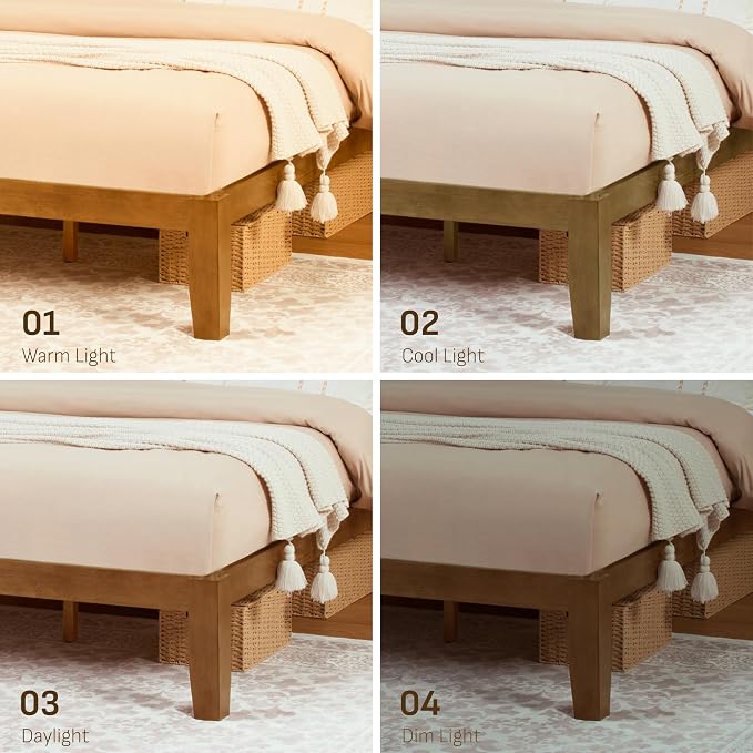 Softa Mikor Queen Japanese Joinery Bed Frame, Solid Rubberwood, 1500 Lbs Heavy Duty Slats Support, SGS Certified, 15-Min No-Tool Assembly, Noise-Free, Under-Bed Storage, No Box Spring Needed