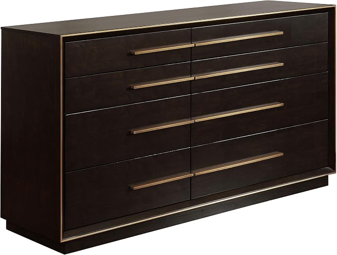 Coaster Home Furnishings Durango Contemporary 5-Piece Bedroom Set Velvet Upholstered California King Size Panel Bed Frame 80-inch Headboard Smoked Peppercorn 223261KW-S5